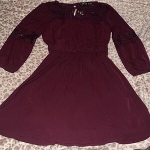Short maroon dress